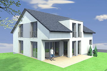 3D-Illustration Einfamilienhaus von Böpplebau