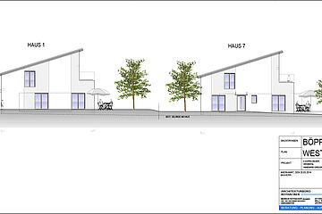 Neubau von Doppelhaushälften durch Böpplebau